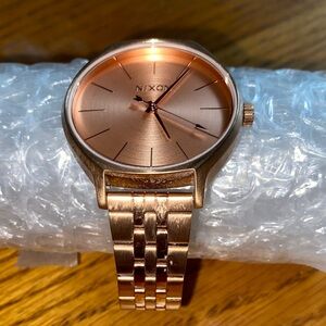 Nixon Rose Gold Tone Minimal Bracelet Watch